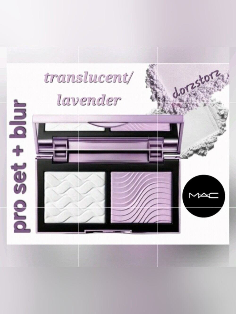 MAC • Pro Set + Blur Powder Duo • Lavender Translucent • .12 oz • New in box